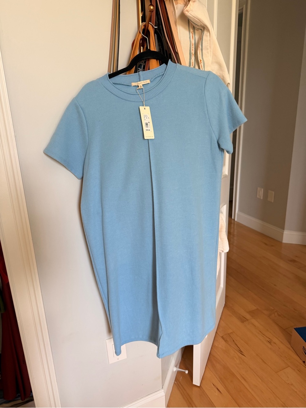 Copper and Key Light Blue Girls' short dress. NWT. Size L but fits Wms 2-4